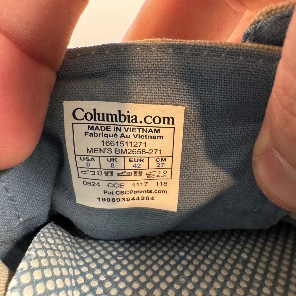 Columbia Mens PFG Bahama Vent Loco II Fishing Boat Shoes Khaki BM2658-271 Size 9